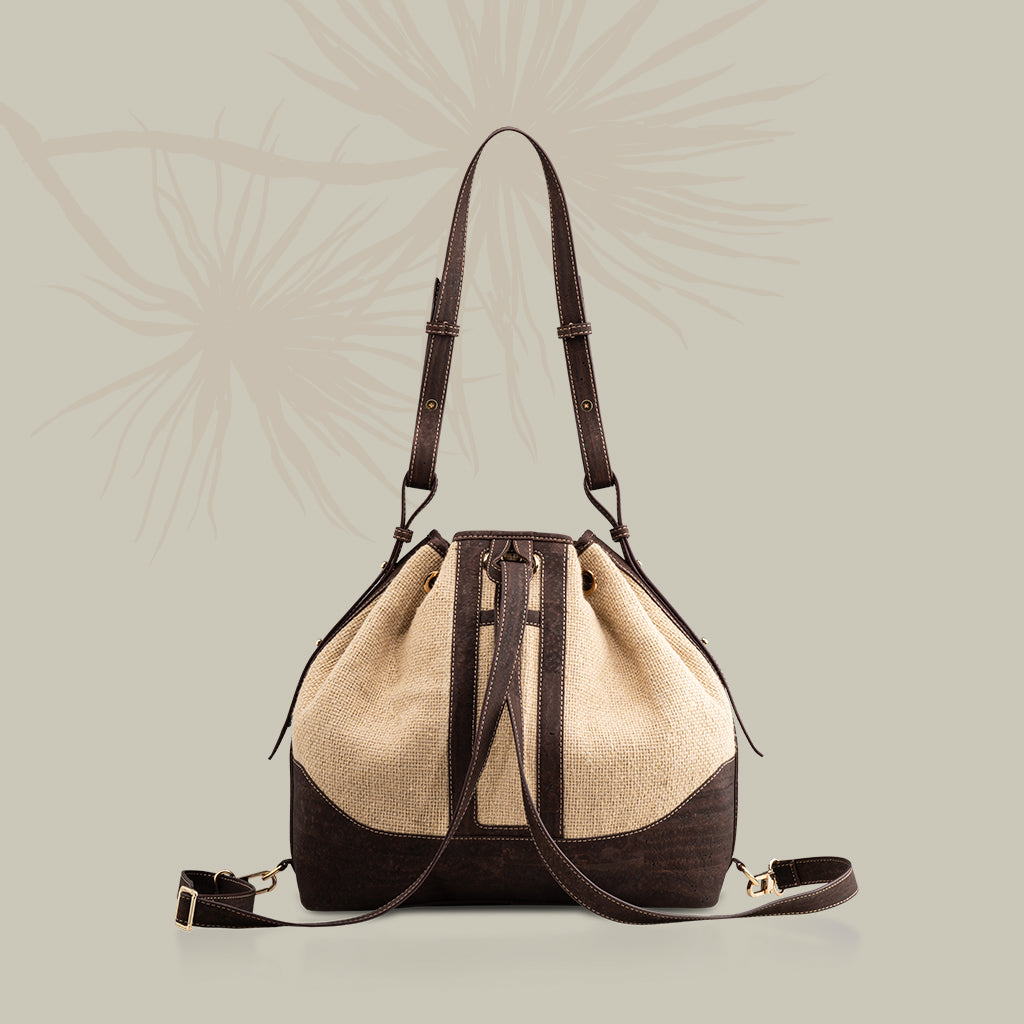 Loewe Balloon Medium Canvas And Leather Bucket Bag In Green